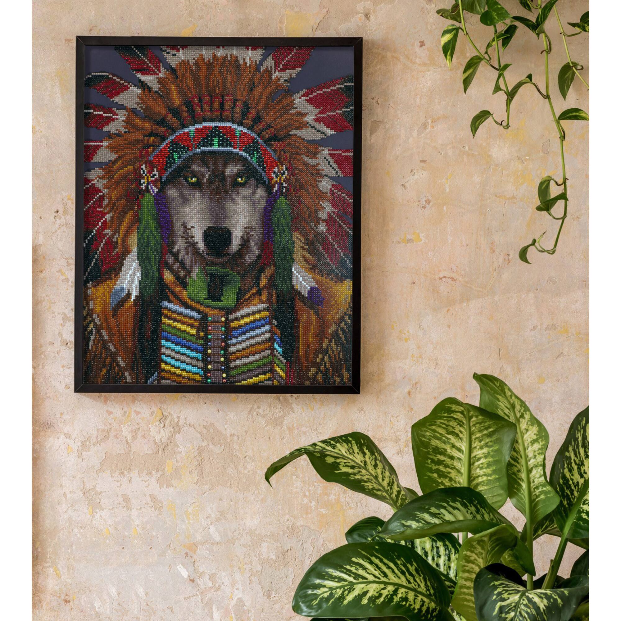 Diamond Dotz® Wolf Spirit Chief Diamond Painting Kit